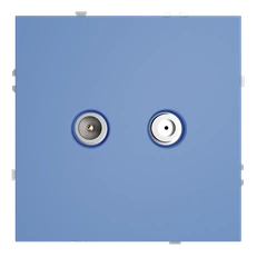 Изображение Розетка телевизионная встраиваемая VOLTUM S70 оконечная TV+SAT (денимя)