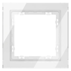 Изображение Рамка стеклянная VOLTUM S70 на 1 пост (белый, стекло)