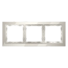 Изображение Рамка стеклянная VOLTUM S70 на 3 поста (кашемир, стекло)